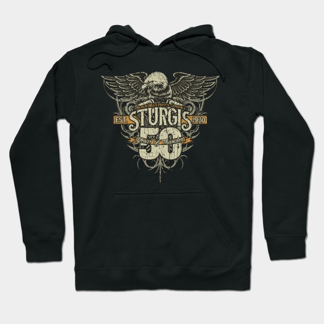 Sturgis 50 Years of Thunder 1990 Hoodie by JCD666